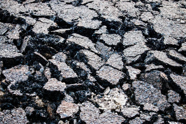 Road surface cracks — Stock Photo, Image