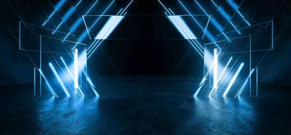 Cyber Neon Λαμπερό Γυαλί Παγωμένος Πάνελ Τρίγωνο Μπλε Ζωντανό Φθορίζοντα — Φωτογραφία Αρχείου