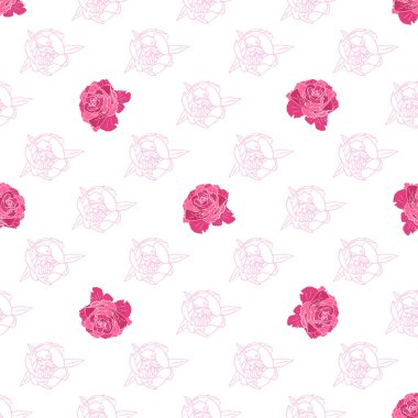 Kusursuz çiçek deseni. Duvar kağıdı, tekstil, scrabook kağıdı, kırtasiye tasarımı için vektör dekoratif arkaplan.