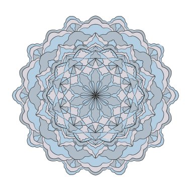 Kart, duvar sanatı ya da herhangi bir yaratıcı proje için mandala çizimi. Yuvarlak dantel deseni. Sezgisel çizim, sanat terapisi