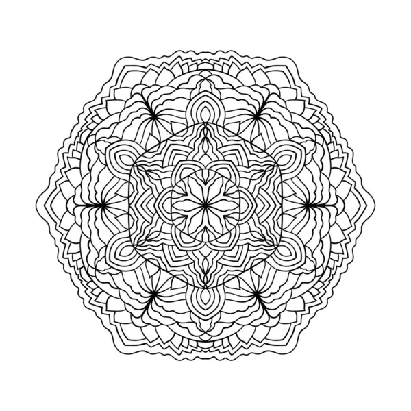 Mandala Illustratie Voor Kleurboek Pagina Ander Creatief Project Rond Kantpatroon — Stockvector