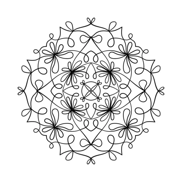 Illustration Mandala Pour Page Livre Colorier Autre Projet Créatif Dentelle — Image vectorielle