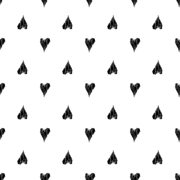 Minimalists Style Hearts Seamless Pattern Valentines Day Background Decorative Texture — Stock Vector