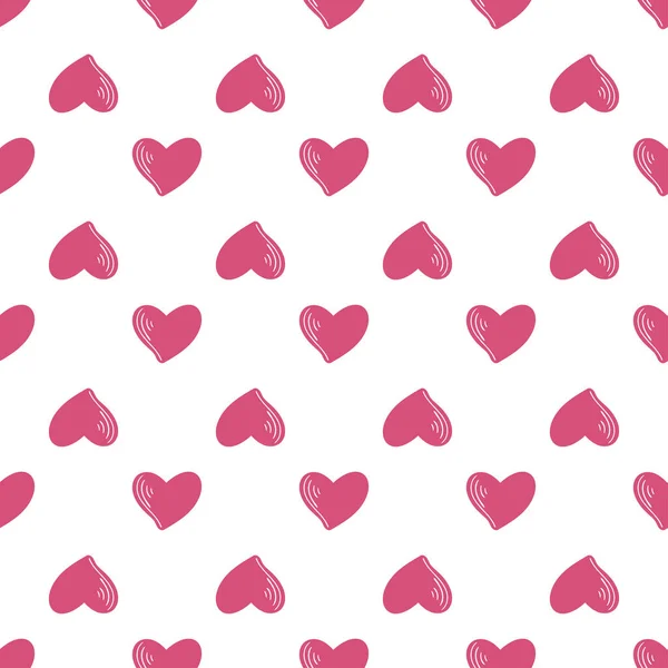 Minimalists Style Hearts Seamless Pattern Valentines Day Background Decorative Texture — Stockvektor