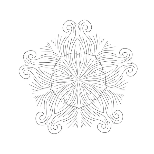 Kruhový Mandalový Vzor Prvek Vektorové Grafiky Dekorativní Kruhový Ornament Etnickém — Stockový vektor
