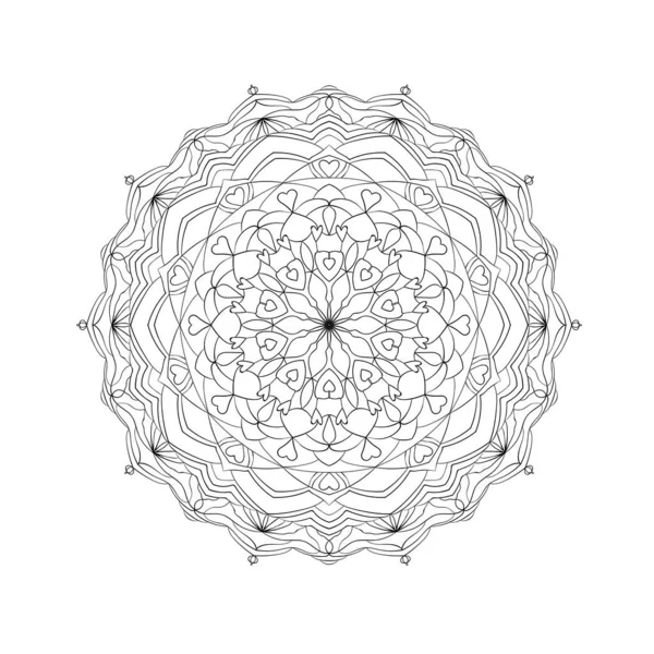 Modèle Mandala Circulaire Élément Graphique Vectoriel Ornement Rond Décoratif Style — Image vectorielle