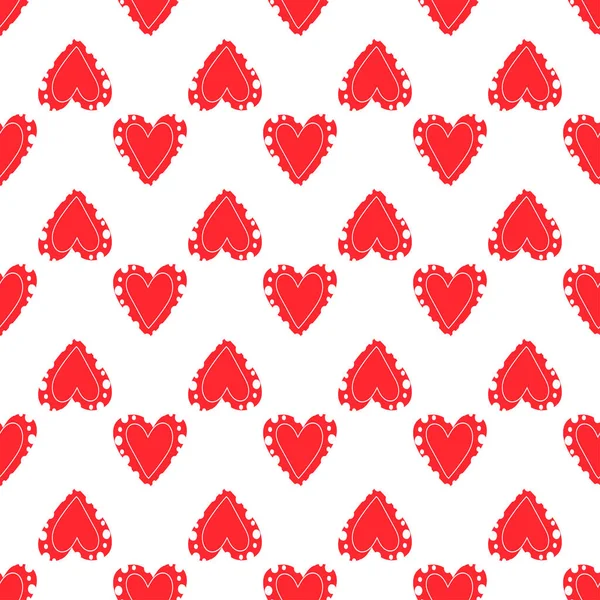 Minimalistas Estilo Corazones Patrón Sin Costuras Fondo Del Día San — Vector de stock