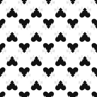 Decorative romantic style print. Seamless black and white pattern. Vector design for scrapbooking, wrapping paper, wallpaper, fabric, covers, manufacturing, stationery