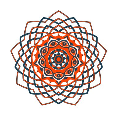 Round colorful mandala pattern. Vector boho illustration. Elegant ethnic decorative design element.