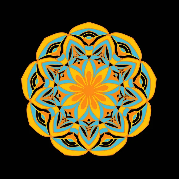 Ronde Kleurrijke Mandala Patroon Vector Boho Illustratie Elegante Etnische Decoratieve — Stockvector