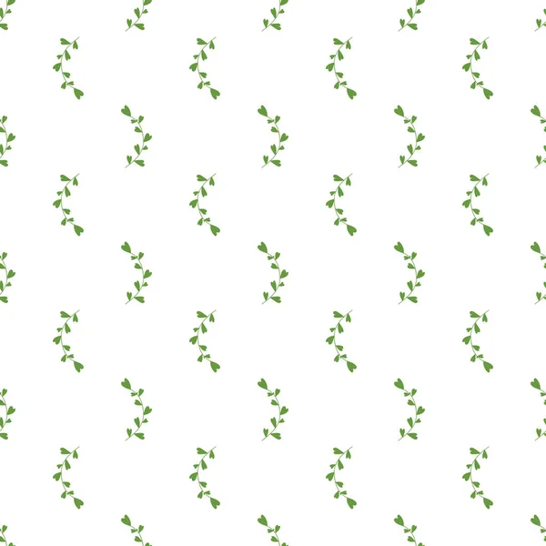 Seamless Vector Pattern Green Leaves Decorative Background Modern Minimalists Style — Stockvektor