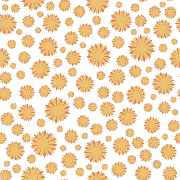 Nahtloses Blumenmuster Minimalistischen Stil Vektorillustration — Stockvektor