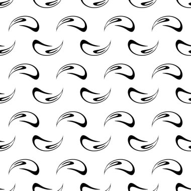 Kusursuz dekoratif siyah beyaz desenli. Çağdaş arka plan. Duvar kağıdı, kapaklar, baskılar, kumaş, kırtasiye, ambalaj kağıdı için minimalist biçim vektör dokusu.