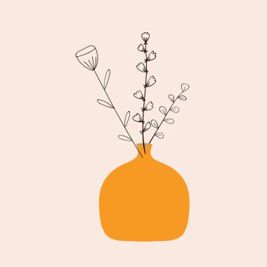 Doodle tarzı çizim. Yumuşak ışıklı arka planda bir buket çiçek. Çiçek vektör bileşimi veya kartlar, çıkartmalar, doğum günü, süblimleşme baskısı, anneler günü tasarımı.