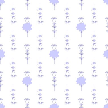 Minimalist tarzında kusursuz bir çiçek geçmişi var. Vektör dokusu.