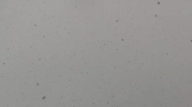 Bulutlu gökyüzündeki kar tanelerinin yakın çekim görüntüleri 