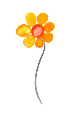 Maio Laranja sembolü. Sarı çiçek. .