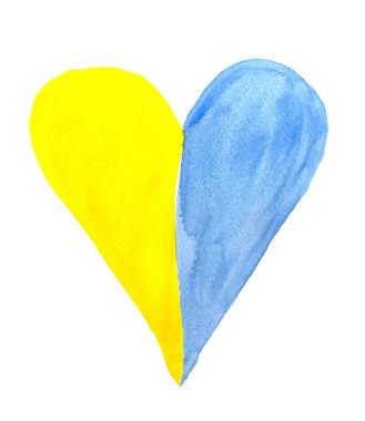 Suluboya renkli kalp.