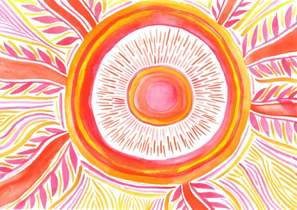 Abstrakcyjny Kapryśny Kolorowy Wzór Malowanie Akwarelami Darmowe Intuicyjne Rysowanie — Zdjęcie stockowe