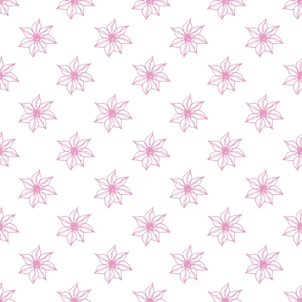 ハーブのシームレスなパターン 現代のミニマリストスタイルの明るい花の背景 ベクトルイラスト ファブリック ファッション繊維 プリント 包装紙 スクラップブックのためのトレンドデザイン — ストックベクタ