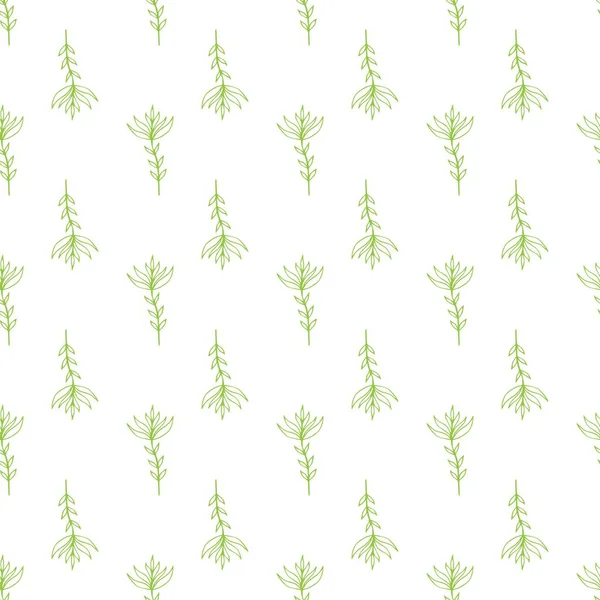 Patrón Sin Costuras Herbales Fondo Floral Ligero Estilo Minimalista Moderno — Archivo Imágenes Vectoriales