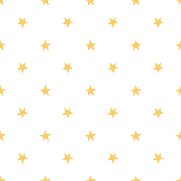 Seamless Pattern Modern Style Yellow Stars Minimalists Background Texture — Διανυσματικό Αρχείο