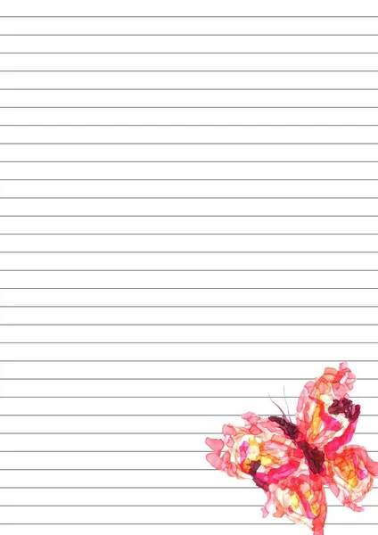 Paper Sheet Design Empty Page Text Message Writing Paper Scrapbook — Stockfoto