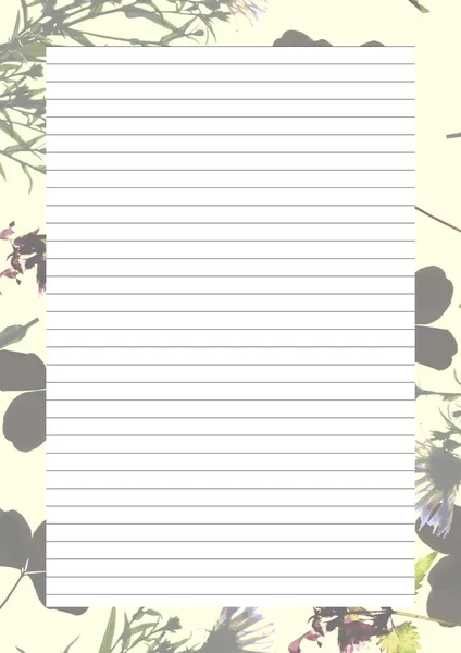 Paper Sheet Design Empty Page Text Message Writing Paper Scrapbook — ストック写真