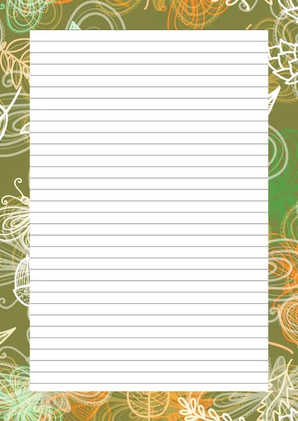 Paper Sheet Design Empty Page Text Message Writing Paper Scrapbook — Stock fotografie