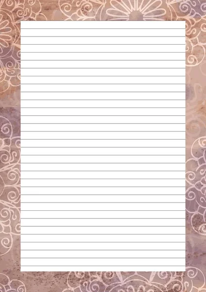 Paper sheet design. Empty page for text message. Writing paper, scrapbook, letter background.