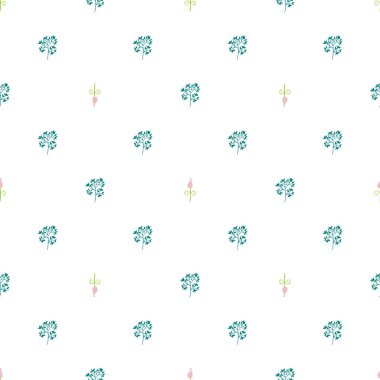 Kusursuz bitkisel şablon. Vektör çizimi. Minimalist stil. 