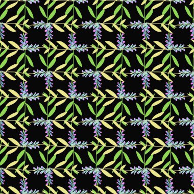 Kusursuz bitkisel şablon. Vektör çizimi. Minimalist stil. 