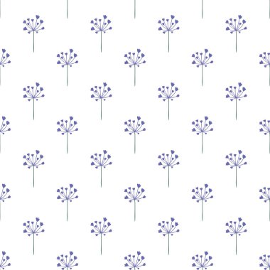 Seamless herbal pattern. Vector illustration. Minimalist style. 