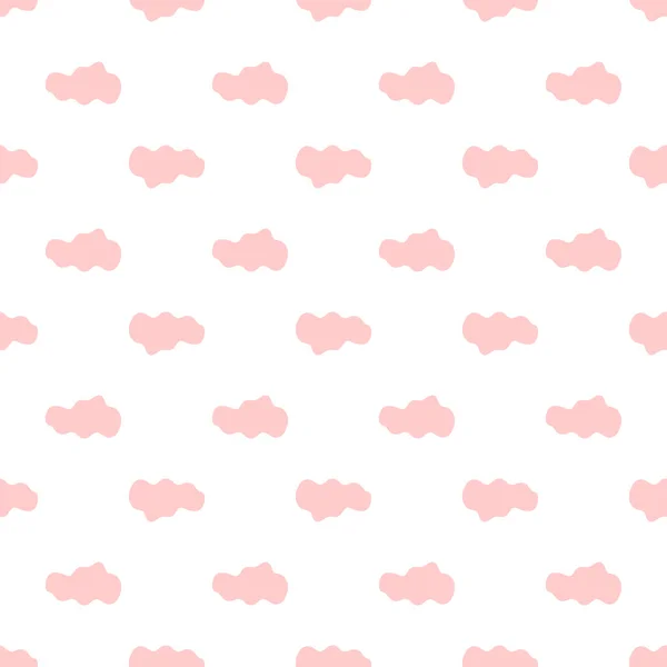 Seamless Pattern Clouds Hand Drawn Background Vector Illustration — Vetor de Stock
