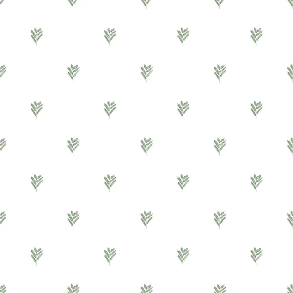 Seamless Herbal Pattern Vector Illustration Minimalist Style — Vetor de Stock