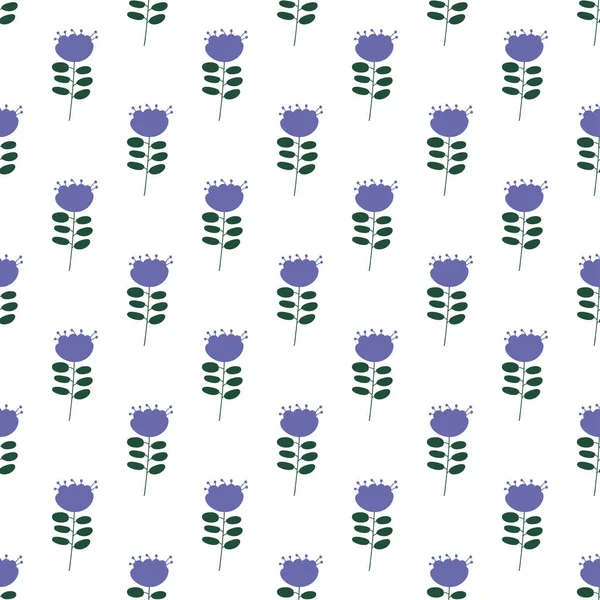 Seamless Herbal Pattern Vector Illustration Minimalist Style — Vettoriale Stock