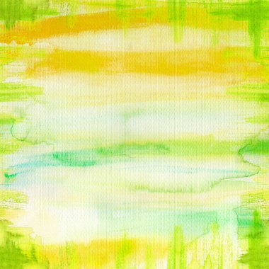 yellow green paint on paper, abstract background texture for copy space 