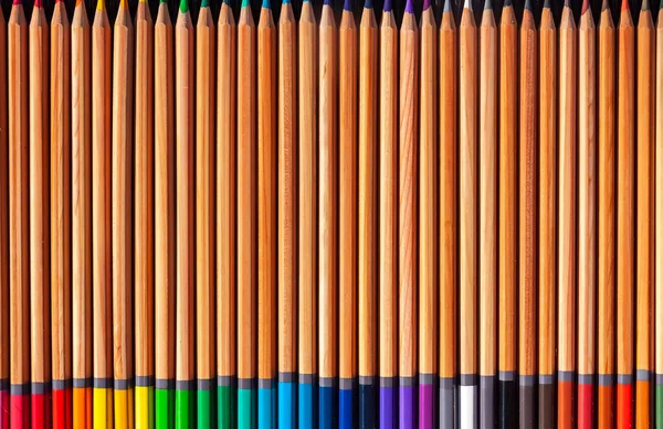 Colored Pencils Set Drawing Tools Creation Equipment — Stock Photo, Image