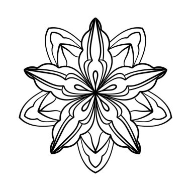 Circular pattern. Decorative mandala. Ornament for tattoo, henna, mehndi, coloring pages, stickers.