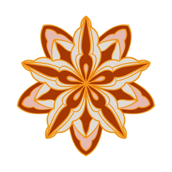 Circular Pattern Decorative Mandala Ornament Tattoo Henna Mehndi Coloring Pages — Image vectorielle