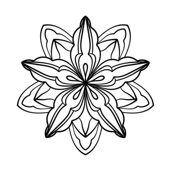 Circular pattern. Decorative mandala. Ornament for tattoo, henna, mehndi, coloring pages, stickers.