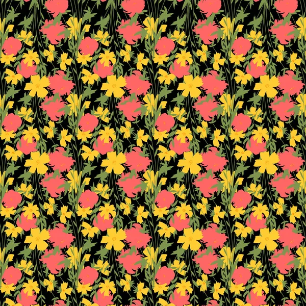 Nahtlose Dekorative Blumenmuster Wiederholte Moderne Hintergrund Für Tapeten Web Sammelalbum — Stockvektor