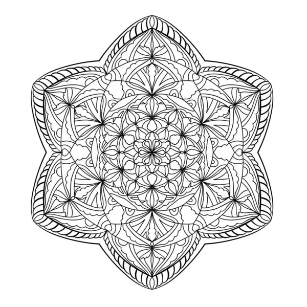 Padrão Circular Mandala Ornamentada Ornamento Rendado Decorativo Para Tatuagem Decoração —  Vetores de Stock