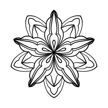 Circular pattern. Decorative mandala. Ornament for tattoo, henna, mehndi, coloring pages, stickers.