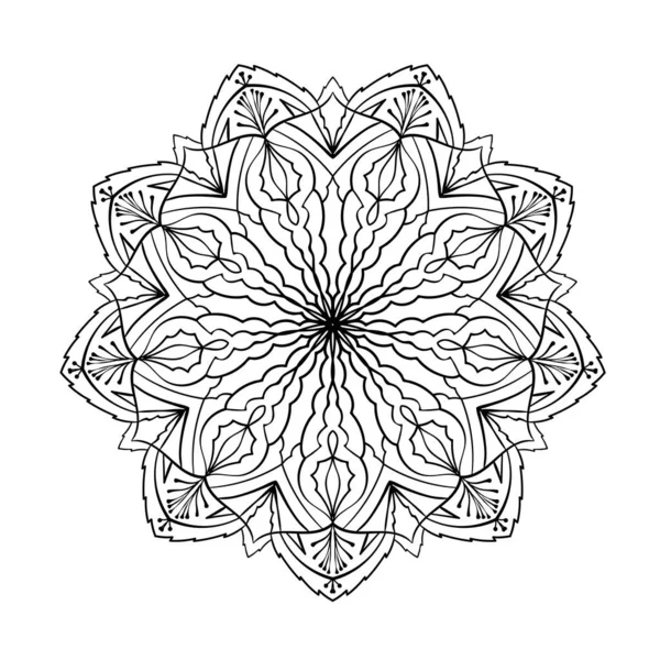 Padrão Circular Mandala Ornamentada Ornamento Rendado Decorativo Para Tatuagem Decoração —  Vetores de Stock