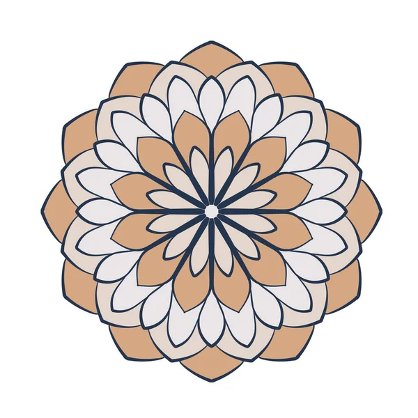 Circular Pattern Decorative Mandala Ornament Tattoo Henna Mehndi Coloring Pages — ストックベクタ