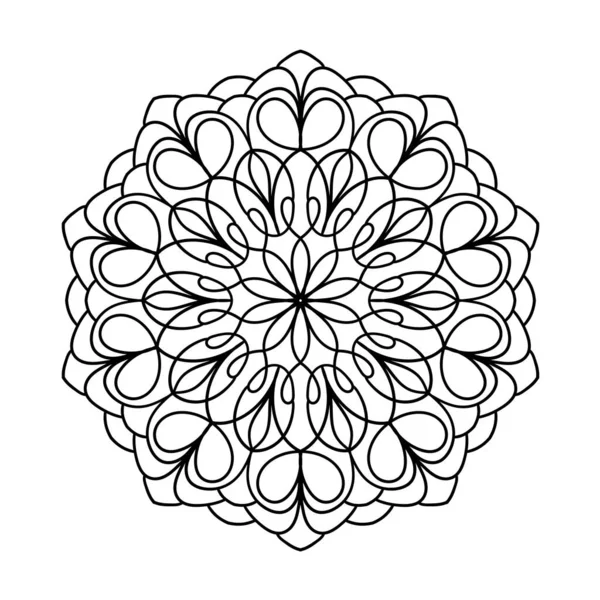 Kreisförmiges Muster Verziertes Mandala Dekorativer Spitzenschmuck Für Tätowierungen Dekoration Aufkleber — Stockvektor