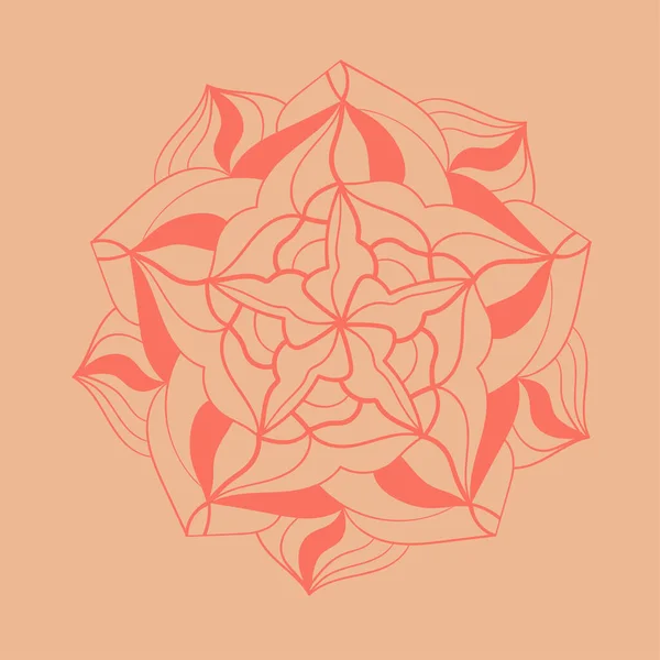 Abstrakt Mandala Mönster Vektor Illustration Ljus Prydnad Grafisk Utformning — Stock vektor
