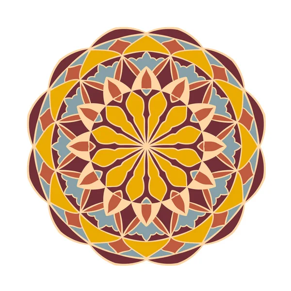 Soyut Mandala Deseni Vektör Çizimi Parlak Bir Süs Grafik Tasarım — Stok Vektör