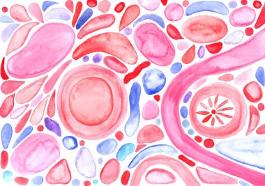 Yaratıcı sanatsal karalama geçmişi. Elle boyanmış resim.